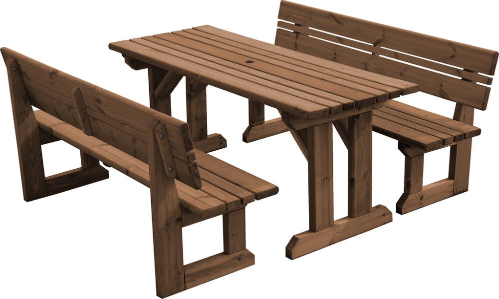 Pöytäryhmä Jämäkkä 170 x 68 cm ruskea