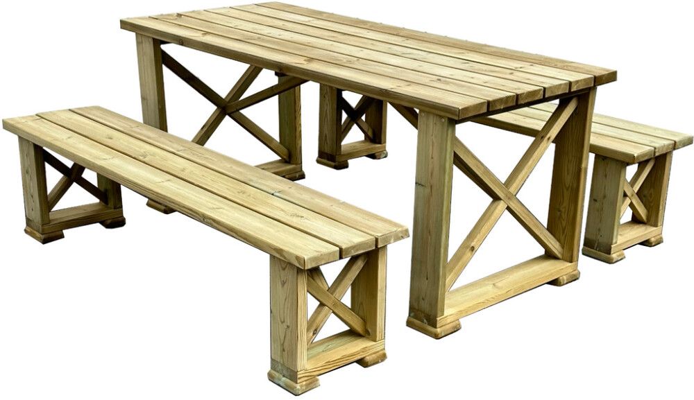 Pöytäryhmä Ruska 170 x 75 cm vihreä