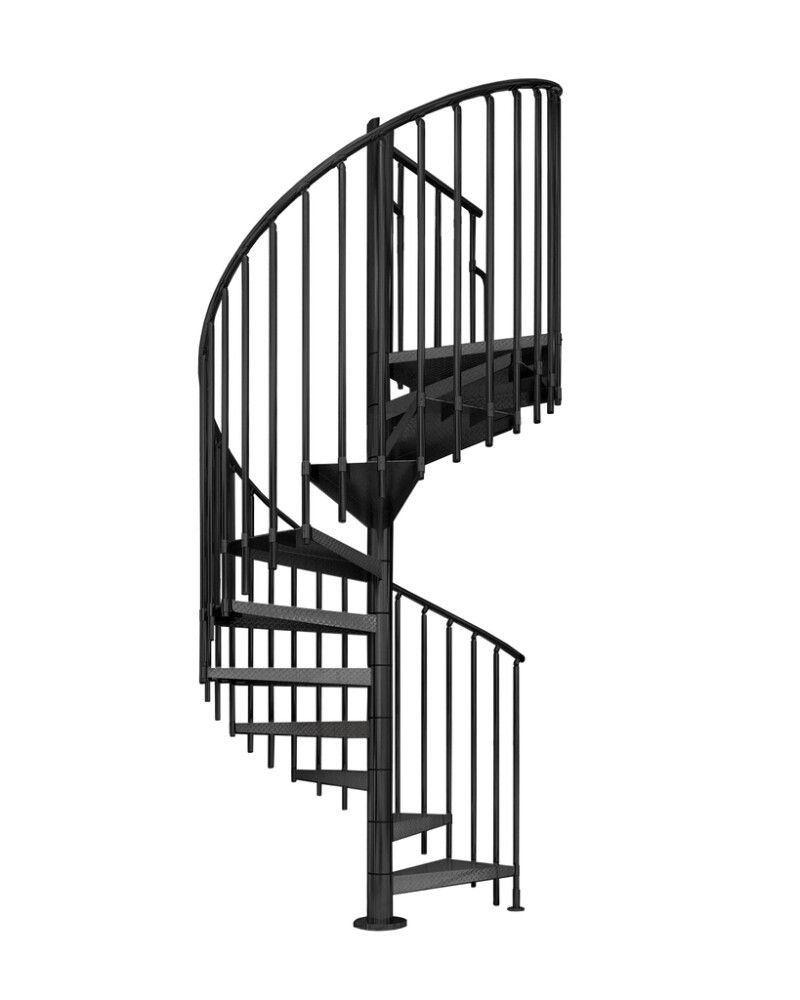 Kierreporras Atrium Heavy Metal musta, eri kokoja