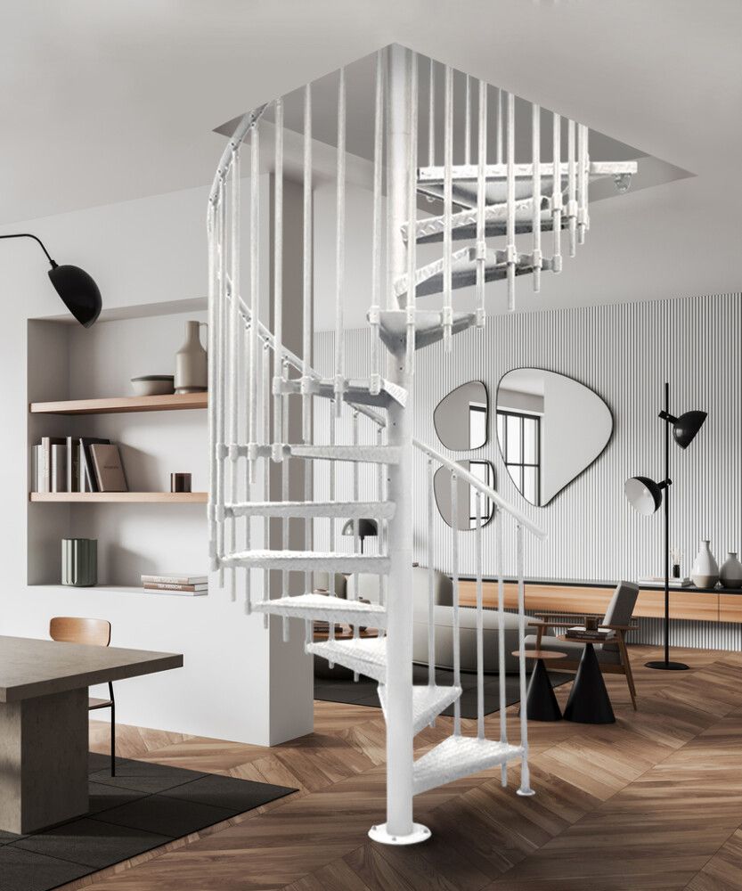 Kierreporras Atrium Heavy Metal valkoinen, eri kokoja 169 cm