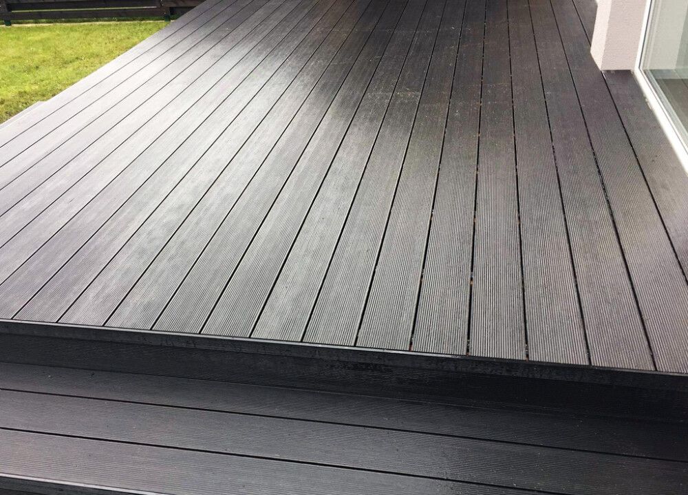 Komposiittiterassilauta PolarDeck WPC Kajo 24 x 149 x 4000 mm musta