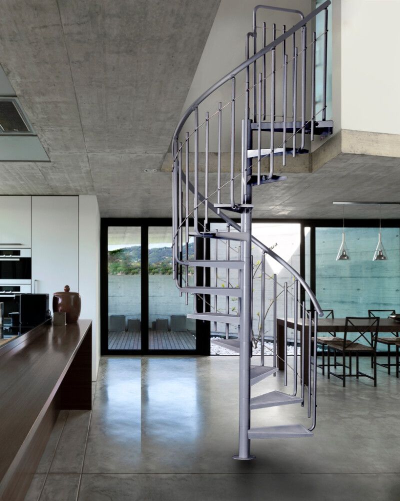 Kierreporras Atrium Solo Vertical metalli 120 cm, eri värejä Harmaa