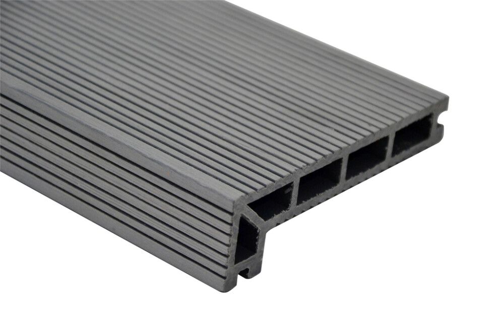 Komposiitti L-lista PolarDeck WPC Syvänne 24 x 44 x 184 x 4000 mm tummanharmaa