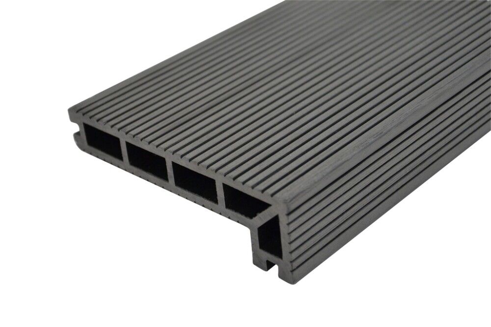 Komposiitti L-lista PolarDeck WPC Syvänne 24 x 44 x 184 x 4000 mm musta