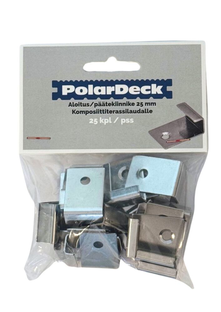 Aloitus-/päätekiinnike PolarDeck 25 mm 25 kpl