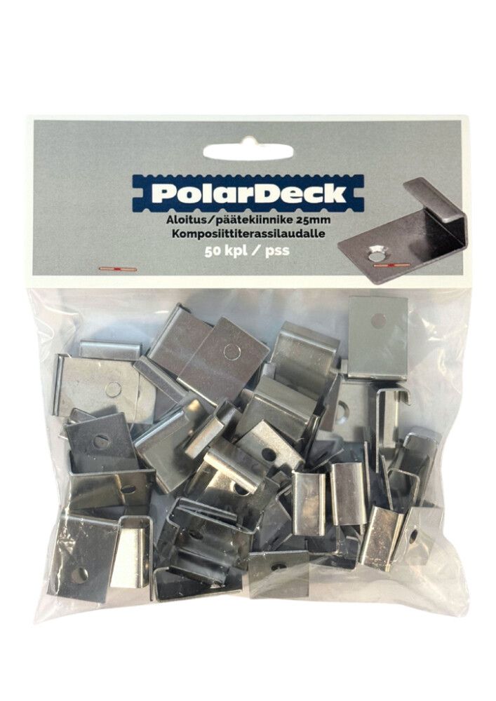 Aloitus-/päätekiinnike PolarDeck 25 mm 50 kpl