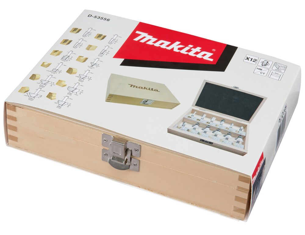 Jyrsinteräsarja Makita D-53556 12-os.