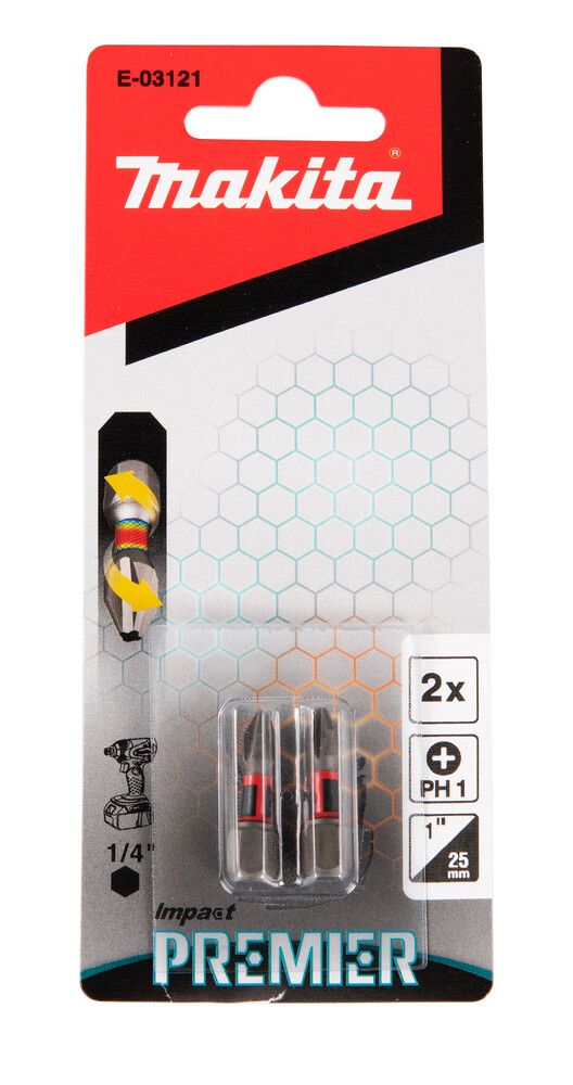Ruuvauskärki Makita Impact Premier PH1 25 mm 2 kpl