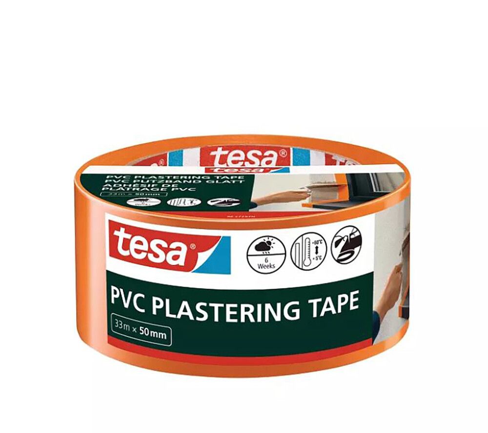 Rakennusteippi PVC Tesa 33 m x 50 mm