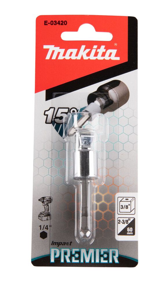 Hylsyadapteri Makita Impact Premier 1/4" bitsi / 3/8" neliöpää 50 mm