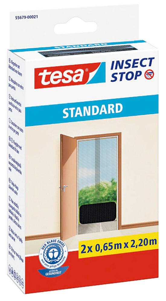 Hyönteisverkko Tesa oveen Standard 120 x 220 cm Musta