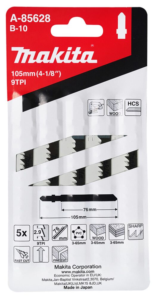 Pistosahanterä Makita 75 mm B-10 5 kpl