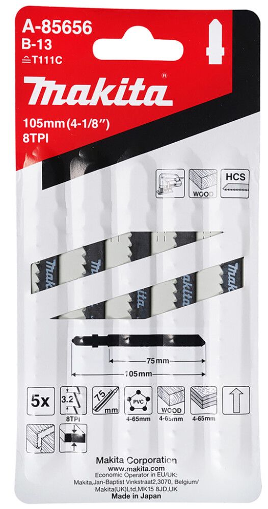 Pistosahanterä Makita 70 mm B-13 5 kpl