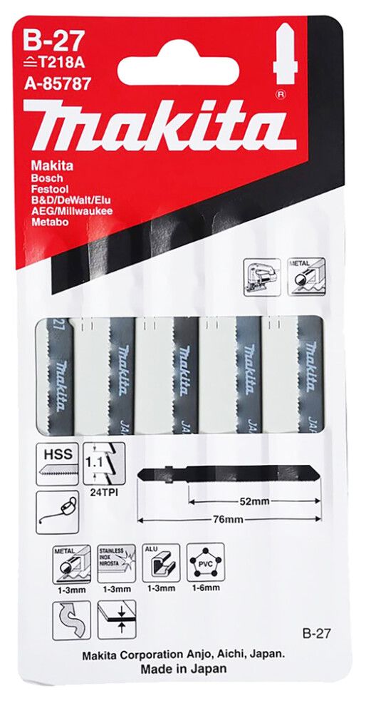 Pistosahanterä Makita 50 mm B27 5 kpl