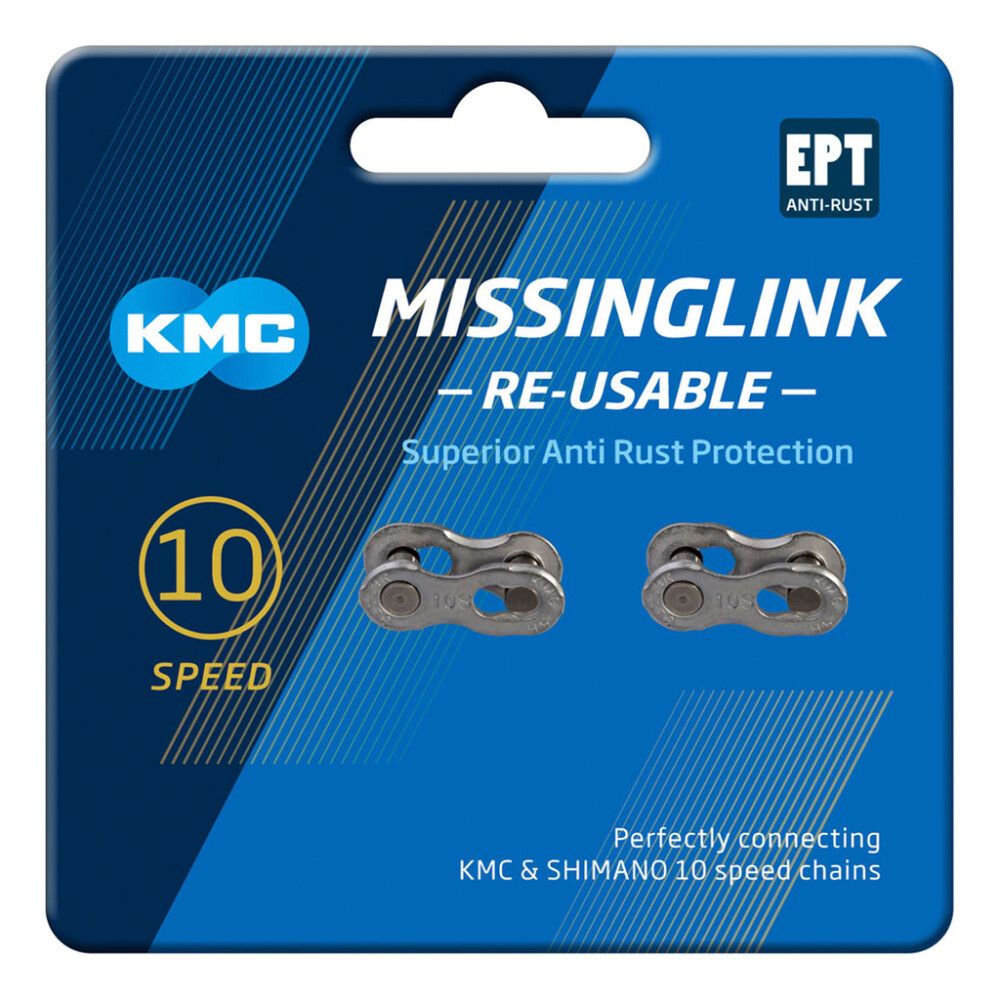 Ketjulukko 2 kpl KMC MissingLink 10R Silver EPT 11/128"