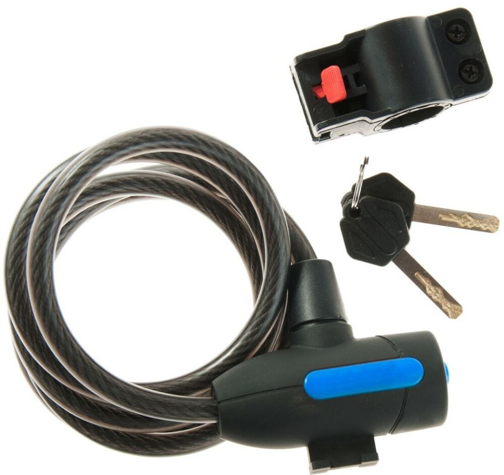 Spiraalilukko Cavo musta 150 cm