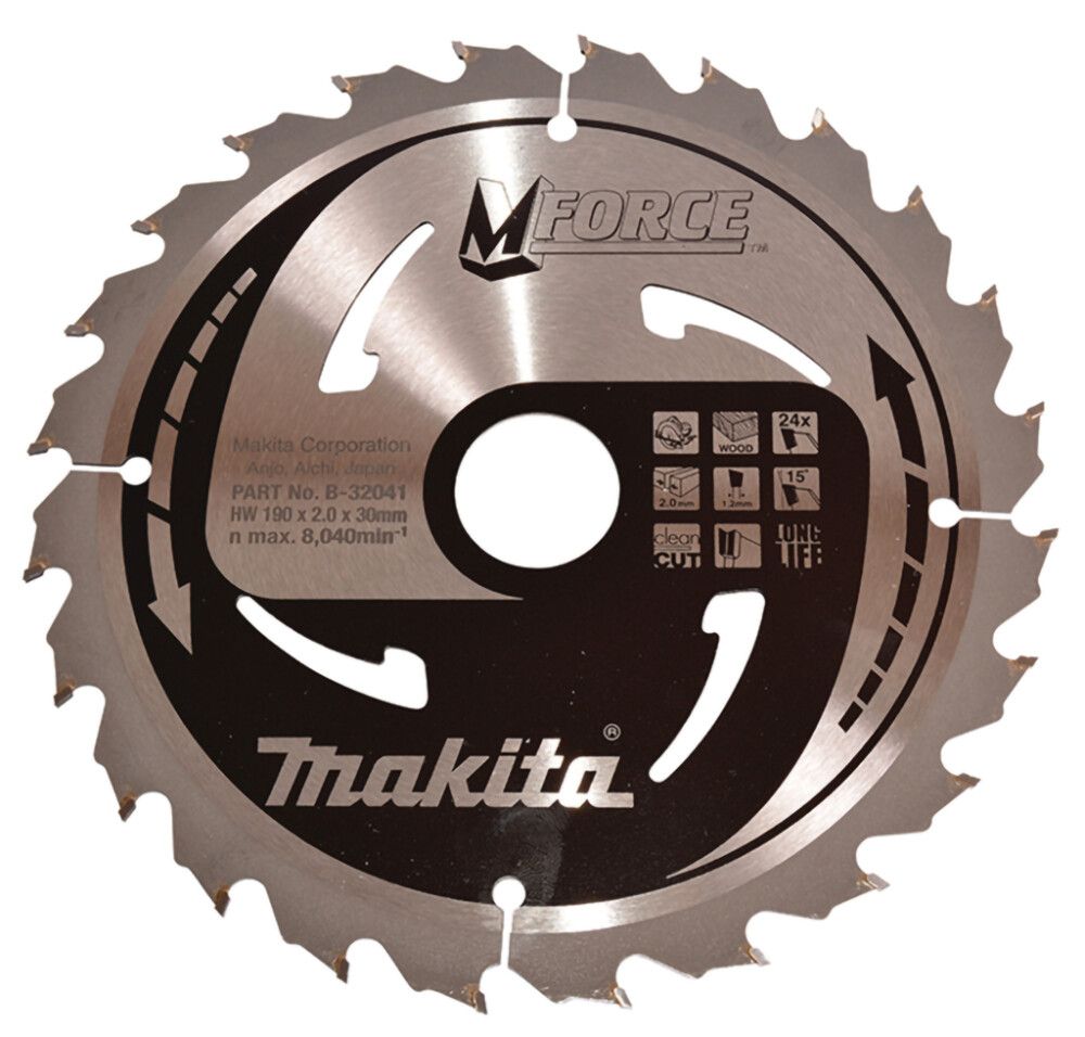 Pyörösahanterä Makita B-32041 190 x 30 x 2 mm Z-24