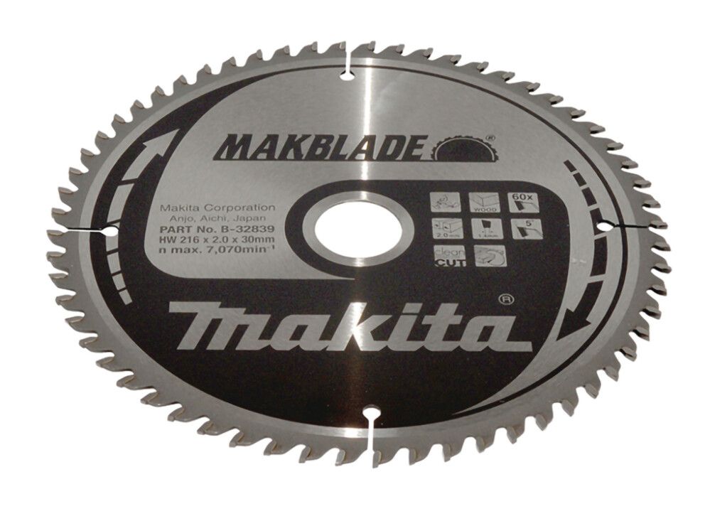 Pyörösahanterä Makita B-32839 216 x 30 x 2 mm Z-60