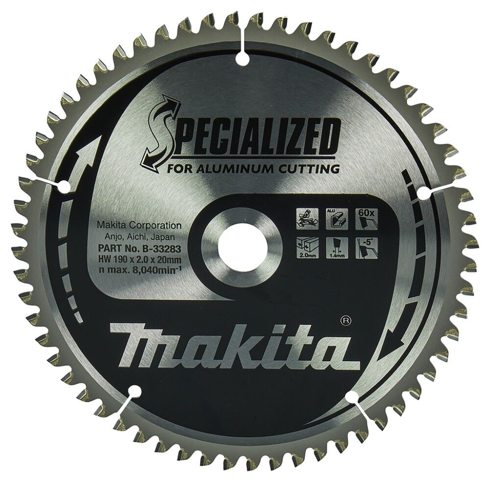 Pyörösahanterä Makita B-33283 Z-60 Ø 190 x 20 x 2 mm
