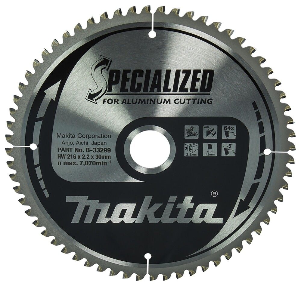 Pyörösahanterä Makita B-33299 Z-64 Ø 216 x 30 x 2,2 mm