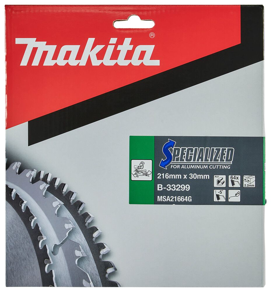 Pyörösahanterä Makita B-33299 Z-64 Ø 216 x 30 x 2,2 mm