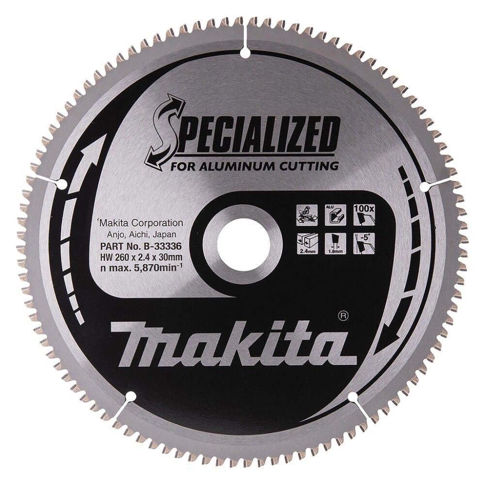 Pyörösahanterä Makita B-33336 Z-100 Ø 260 x 30 x 2,3 mm