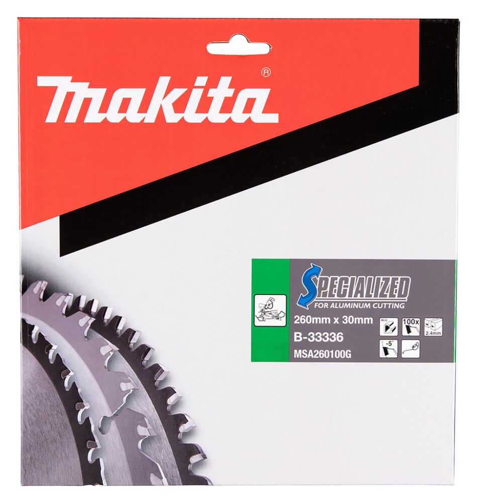 Pyörösahanterä Makita B-33336 Z-100 Ø 260 x 30 x 2,3 mm