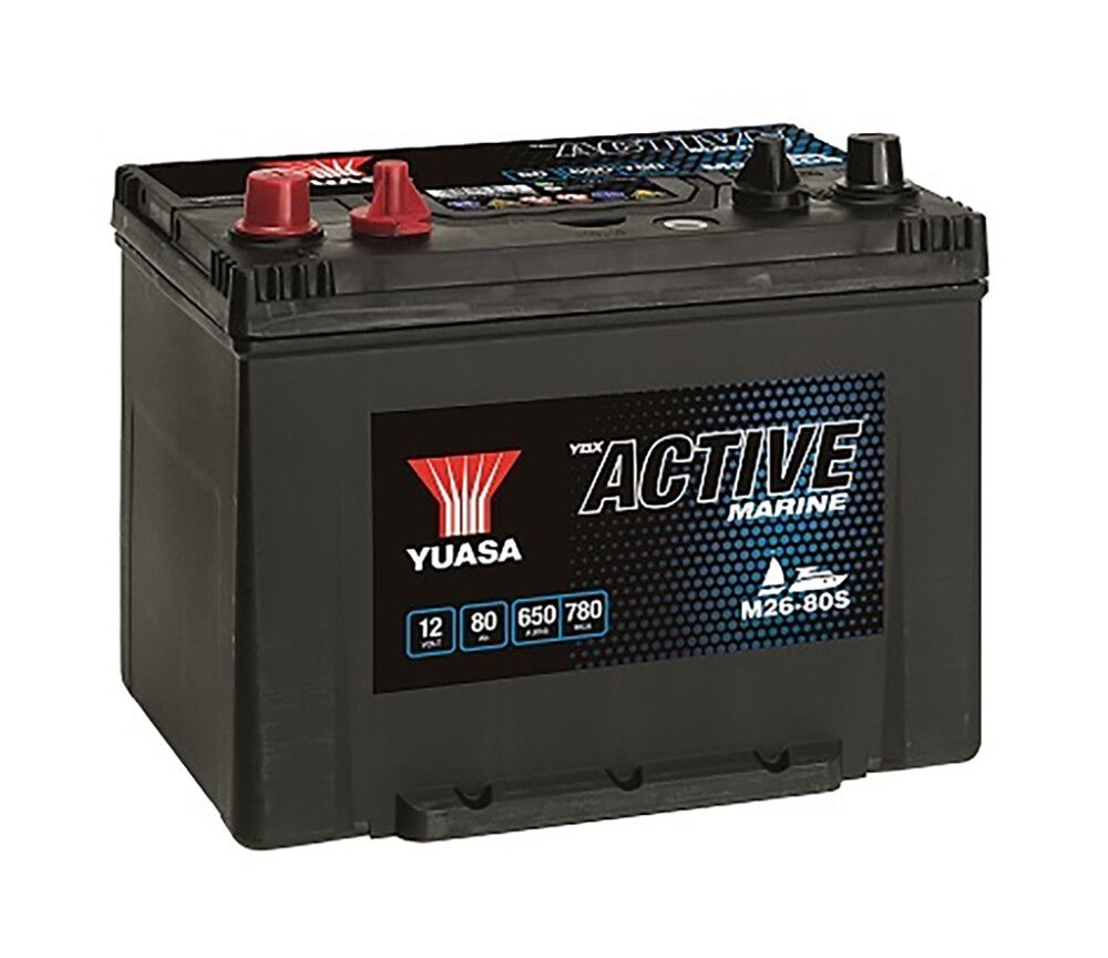 Käynnistysakku Yuasa M26-80S Active 26 x 17,4 x 22,5 cm