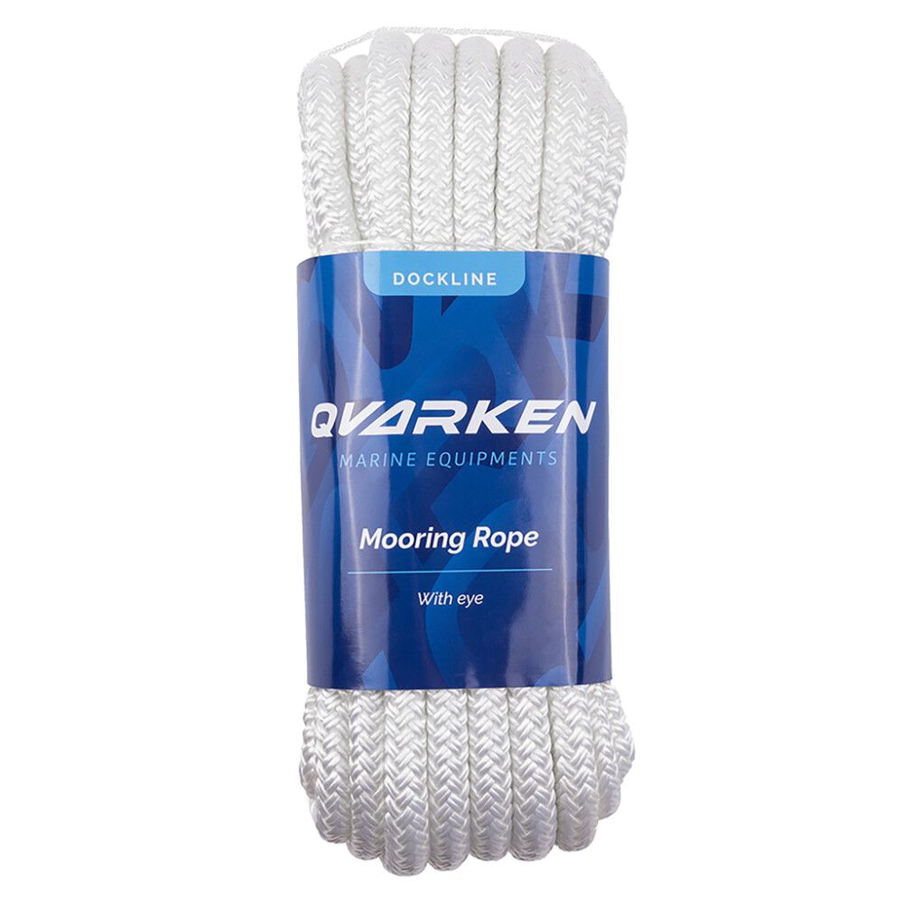 Kiinnitysköysi Qvarken Dockline silmukalla valkoinen 14 mm x 6 m