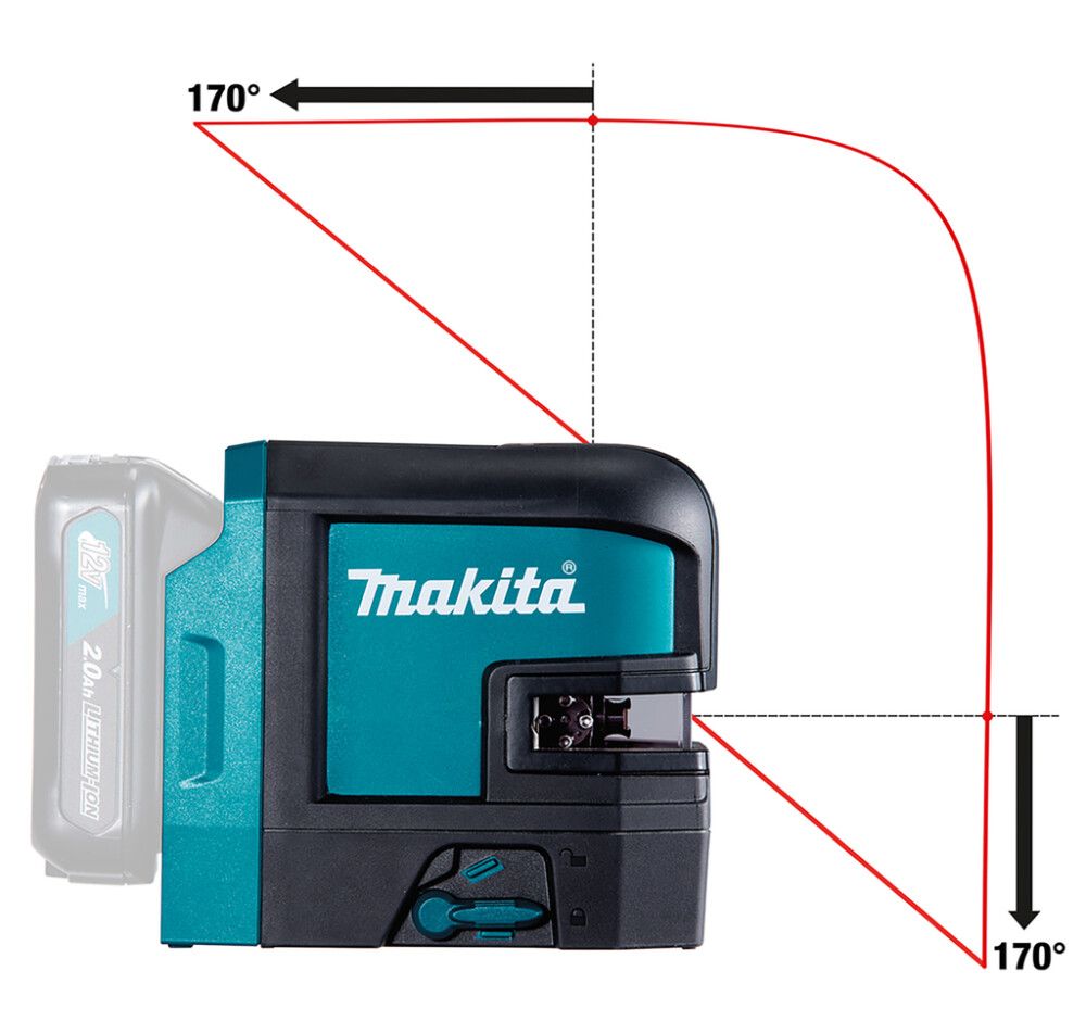 Ristiviiva- ja pistelaser Makita CXT SK106DWA