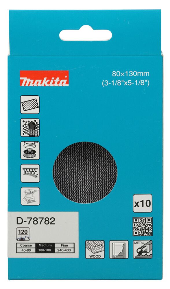 Hiomaverkko Makita 80 x 130 mm K120 10 kpl