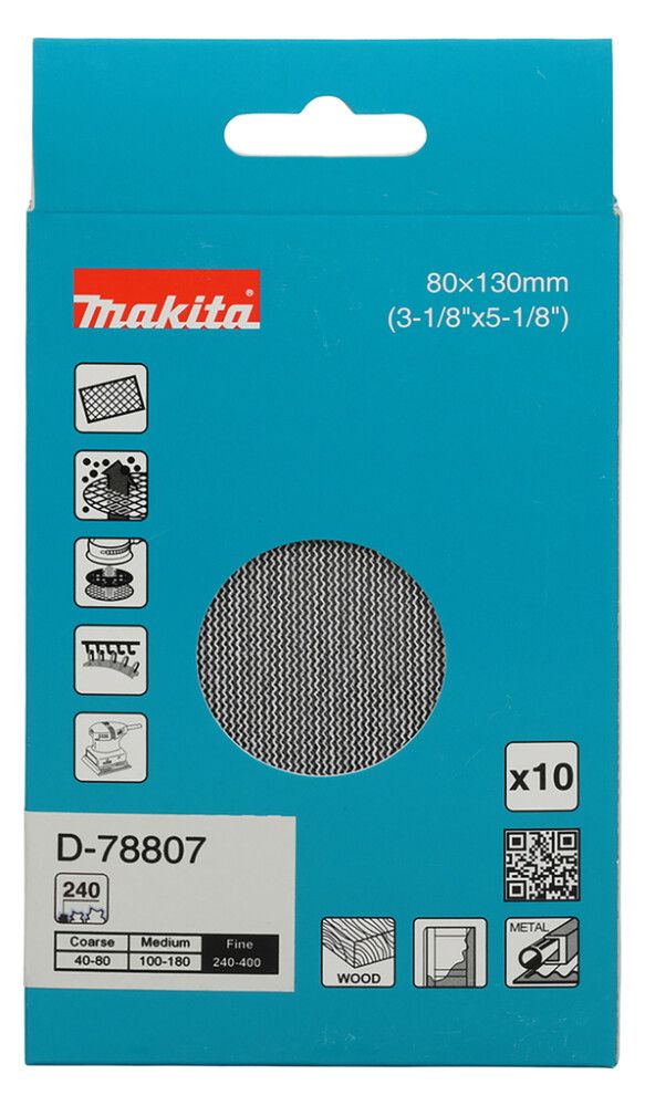 Hiomaverkko Makita 80 x 130 mm K240 10 kpl