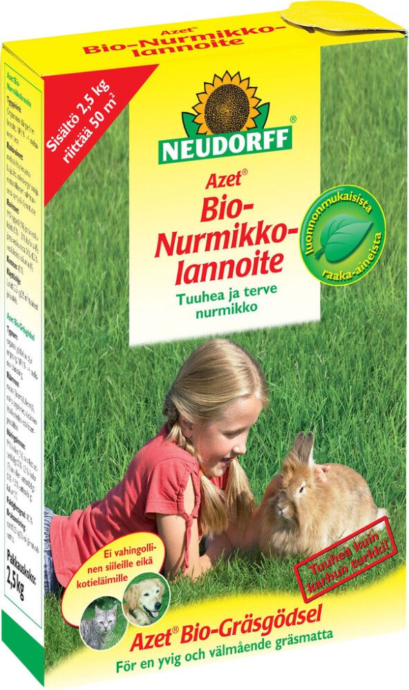 Bio-nurmikkolannoite Neudorff 2,5 kg