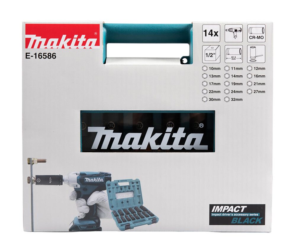 Voimahylsylajitelma Makita E-16586 Impact Black 1/2" 14-os.