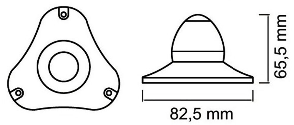 Ankkurivalo Osculati LED Sphera II musta