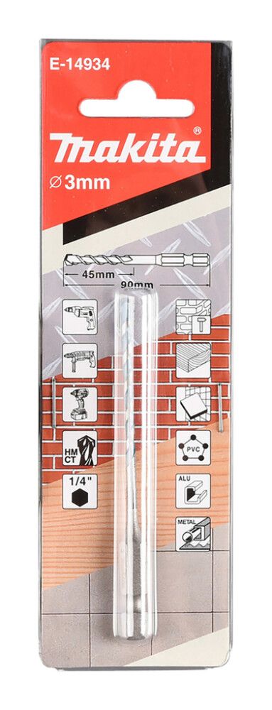 Monikäyttöporanterä Makita T.C.T. 3 mm