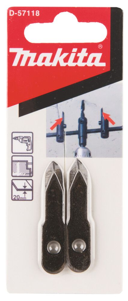 Varaterät säädettäville poranterille Makita 2 kpl