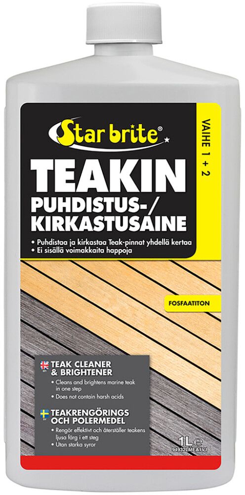 Teakin puhdistus- ja kirkastusaine Star brite 1 l
