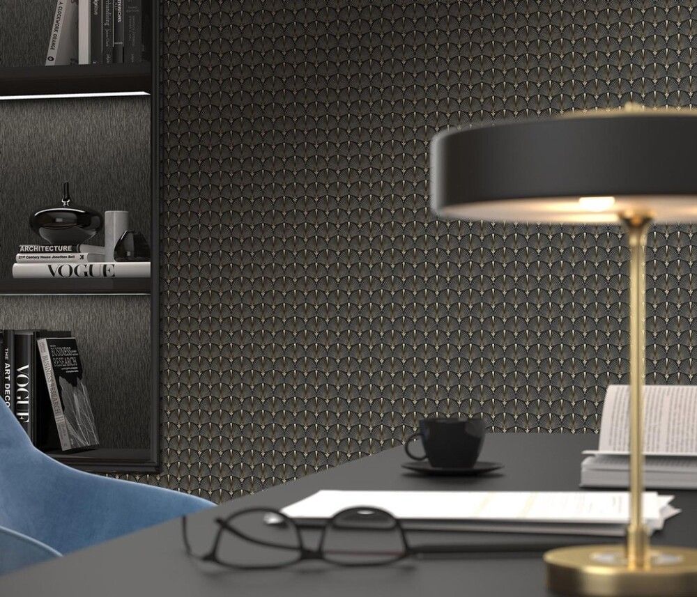 Kuitutapetti Erismann Versailles 10346-15 Musta/Kulta