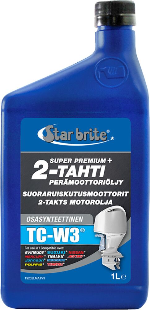 Super Premium 2-tahti perämoottoriöljy Star brite TC-W3 1 l
