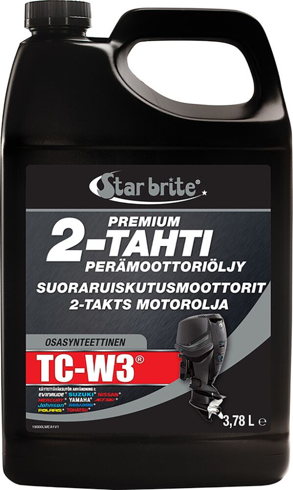 Premium 2-tahti perämoottoriöljy Star brite TC-W3 3,78 l