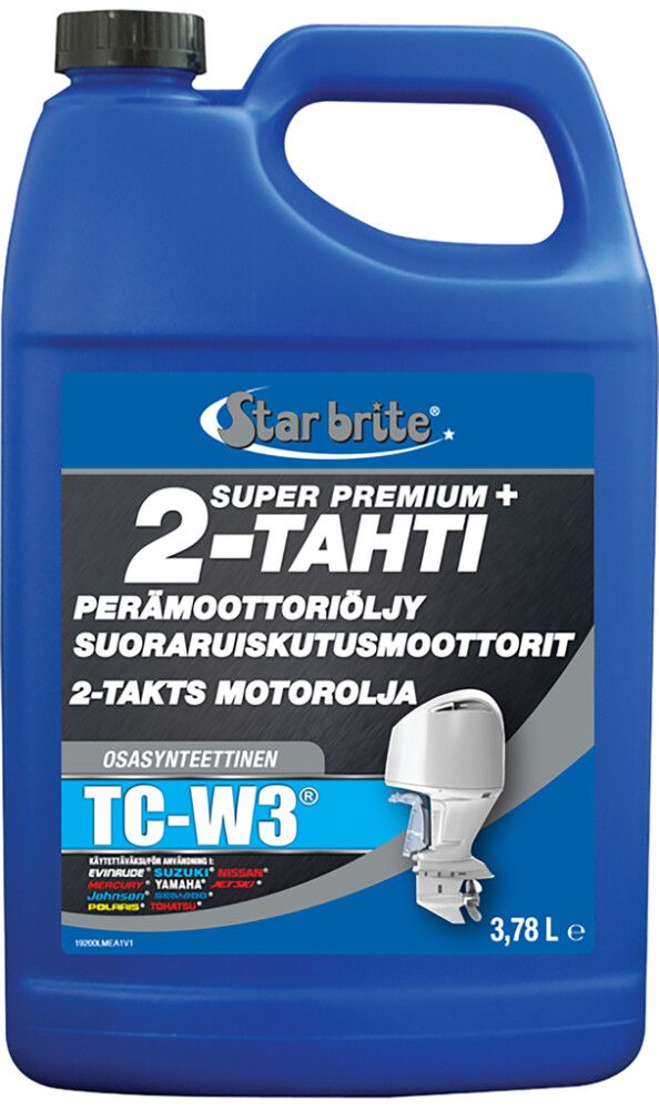 Super Premium 2-tahti perämoottoriöljy Star brite TC-W3 3,78 l