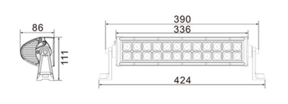 LED-kaukovalopaneeli Kinwons 34,29 cm
