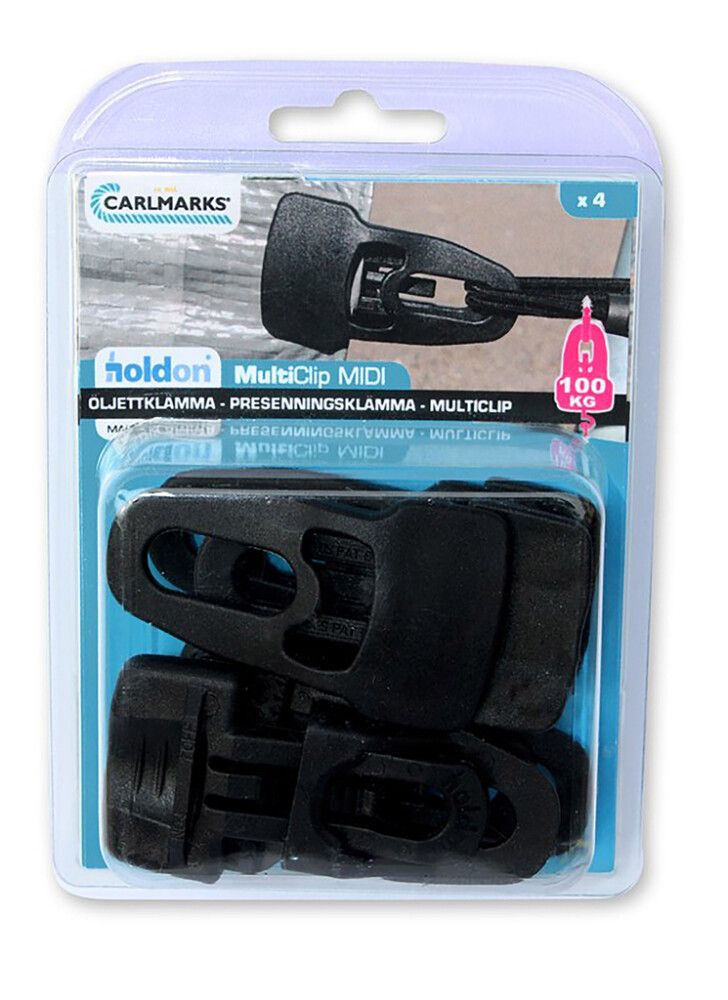 Peitteen kiinnike musta 4 kpl/pkt