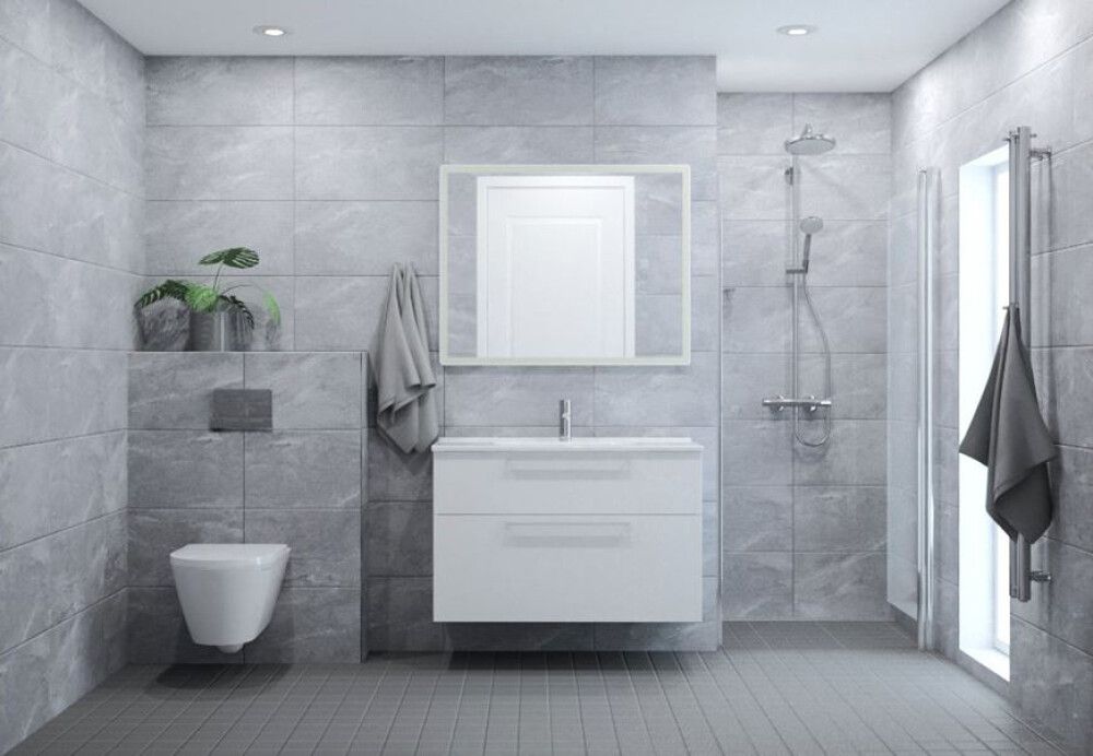 Lattialaatta LPC Alpstone rektifioitu Harmaa