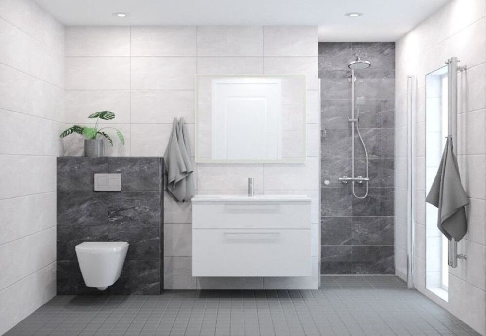 Lattialaatta LPC Alpstone rektifioitu Valkoinen