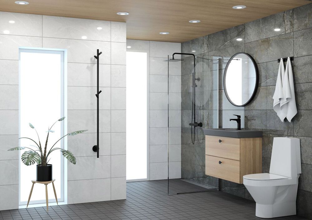 Seinälaatta LPC Palace Vulcano kiiltävä valkoinen rektifioitu 30 x 90 cm