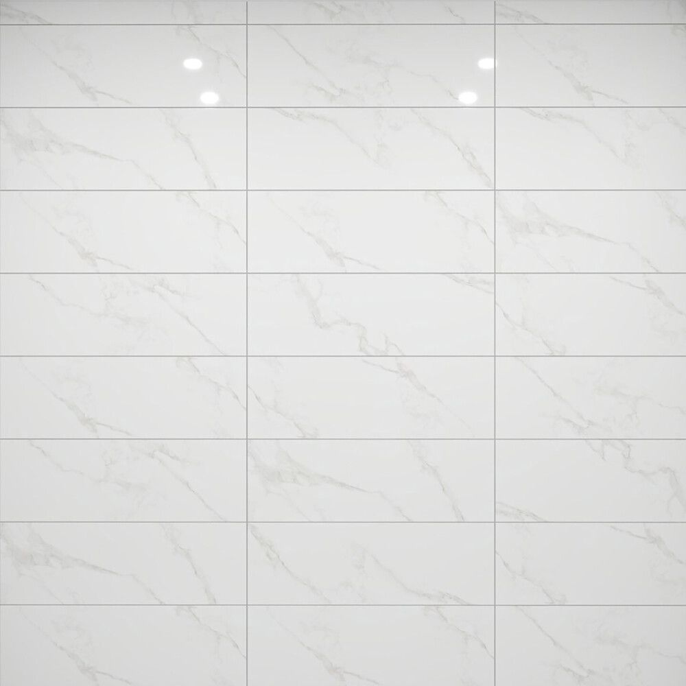 Seinälaatta LPC Noble Kvartz valkoinen rektifioitu 30 x 90 cm