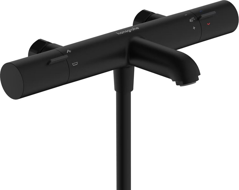 Termostaattisuihkuhana juoksuputkella Hansgrohe Nordic Ecostat Fine Musta