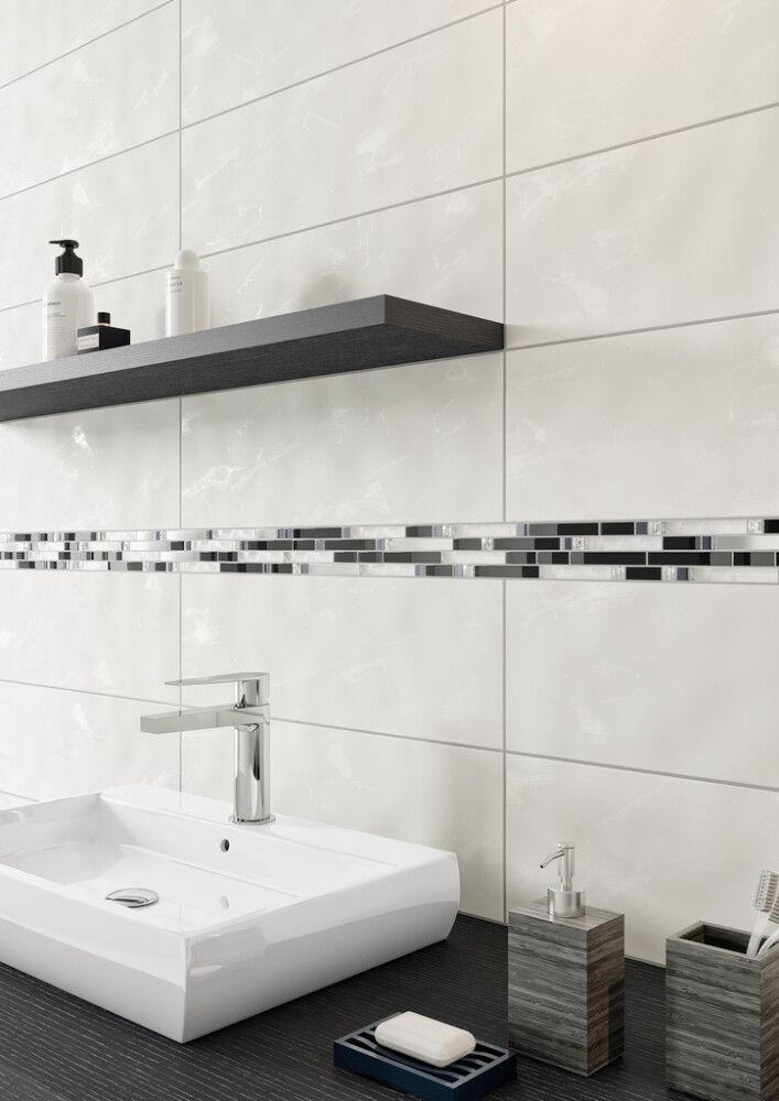 Seinälaatta Sherpa 20 x 60 cm Valkoinen